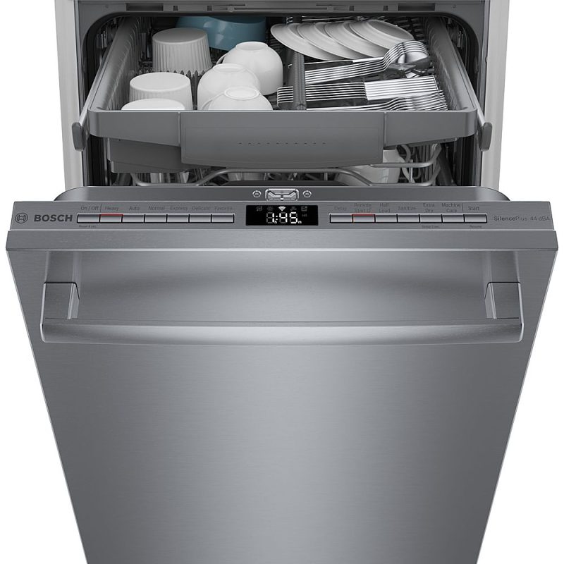 Bosch - 800 Series 18" Top Control Smart Built-In Dishwasher with 3rd Rack and 44 dBA - Silver - Image 18