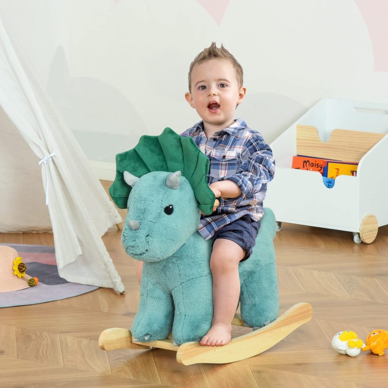 Qaba Rocking Triceratops Shaped Rocker Realistic - Image 2