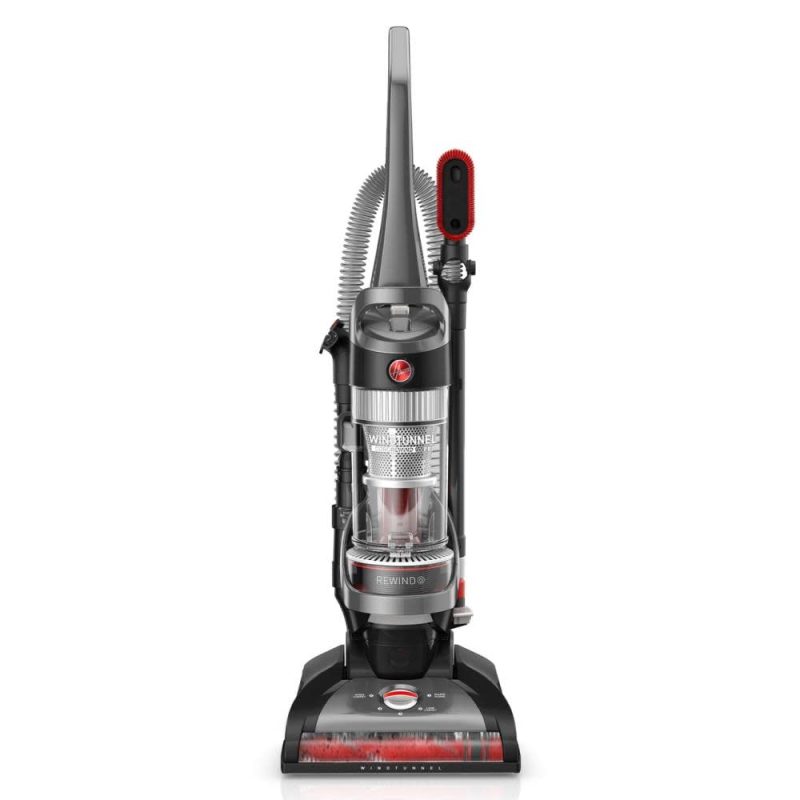 Hoover WindTunnel Cord Rewind Pro Bagless Upright Vacuum Cleaner, For Carpet and Hard Floors, UH71300V, Black