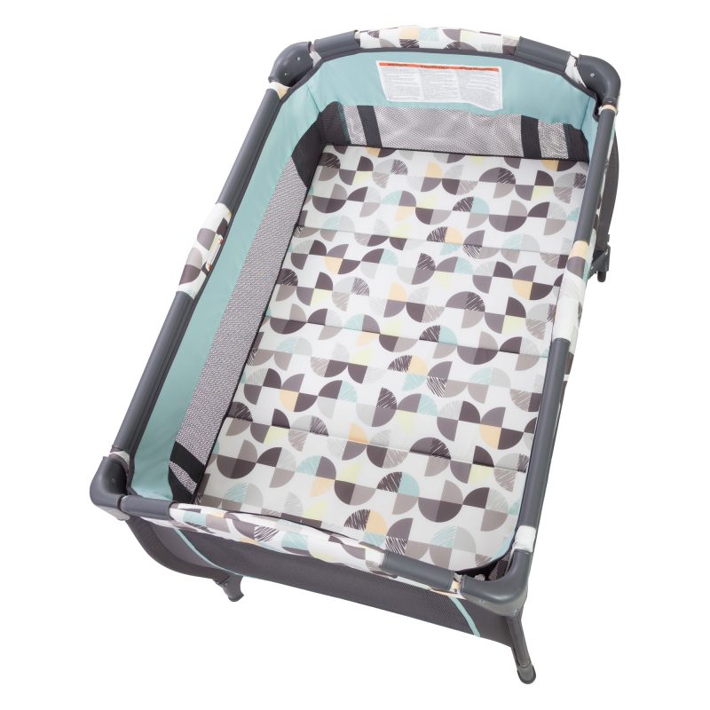 Baby Trend Trend E Nursery Center Playard Play Crib with Bassinet, Doodle Dots - Image 3