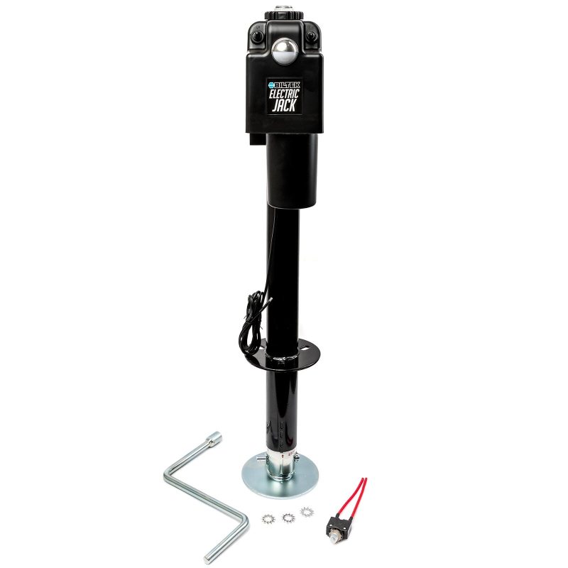 Biltek 3500lbs Electric Power Trailer Tongue Jack for RVs, Trailers, Campers, Utility or Boat Trailers - Black