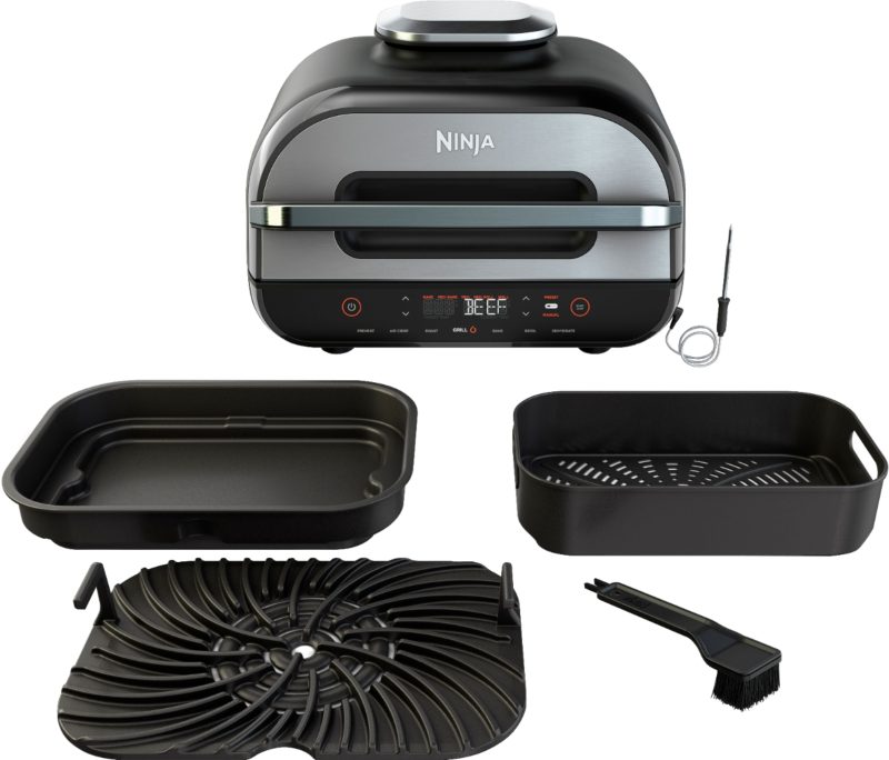 Ninja Foodi Smart XL 6-in-1 Indoor Grill with 4-qt Air Fryer, Roast, Bake, Broil, & Dehydrate - Black