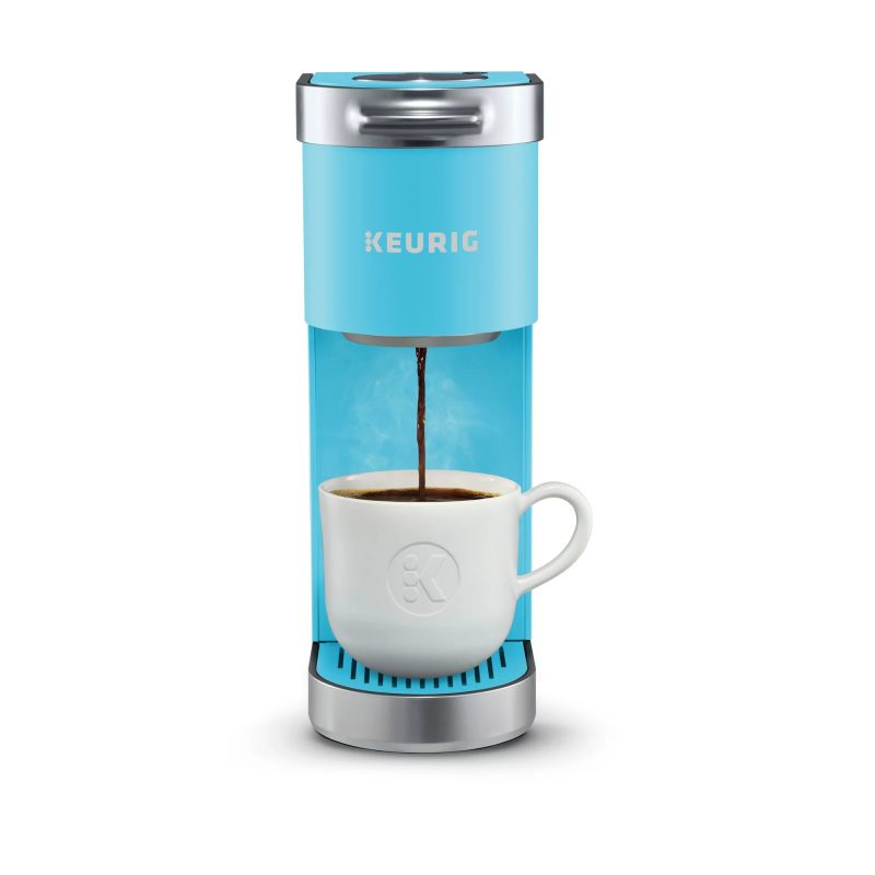 Keurig K-Mini Plus Single Serve K-Cup Pod Coffee Maker， Cool Aqua💝 Last Day For Clearance