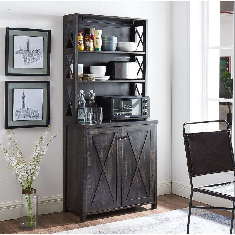 Microwave Stand Hutch Storage Cabinet - Image 3