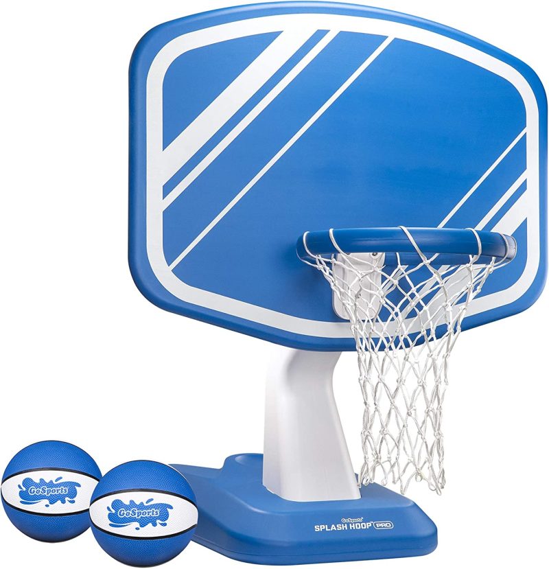 GoSports Splash Hoop Swimming Pool Basketball Game�� Includes Poolside Water Basketball Hoop�� 2 Balls and Pump