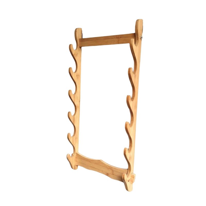 Solid Wood Wall Display Rack, Wall Mounted Bracket Hanger, Wooden Frame Rack, Horizontal Support for Room Dojo Tier - Image 3