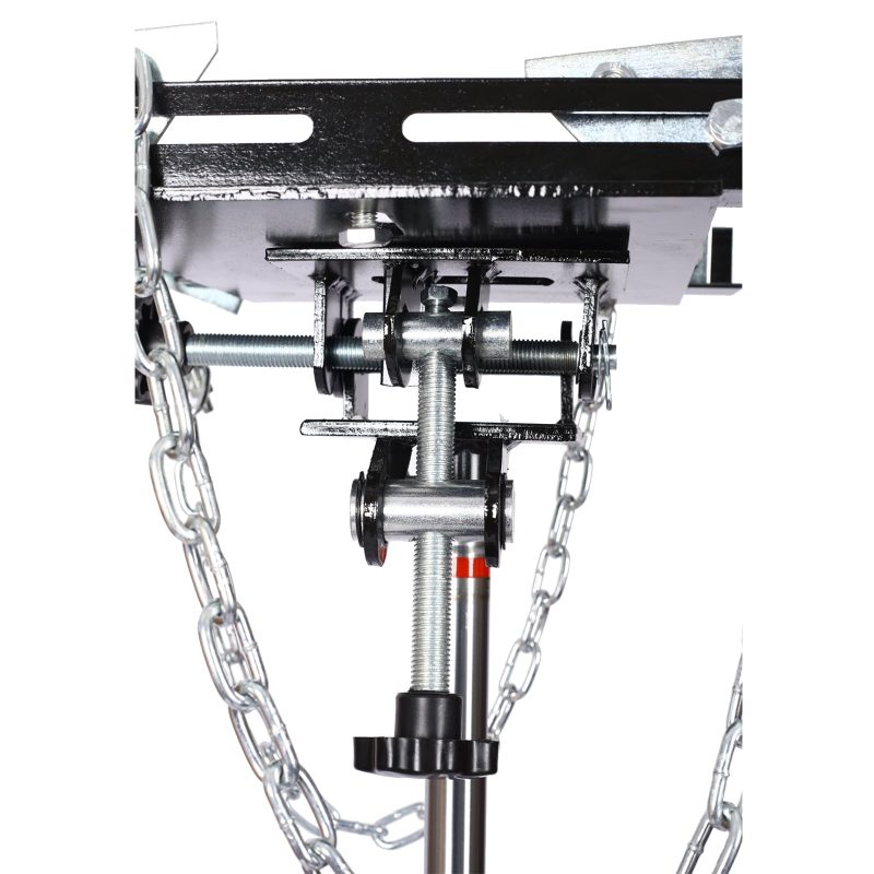 2 Stage 1660lbs Telescopic Transmission Jack with Pedal 360° Swivel Wheel Adjustable Height Hydraulic Jack for Car Lift 0.75 Ton, Red - Image 2