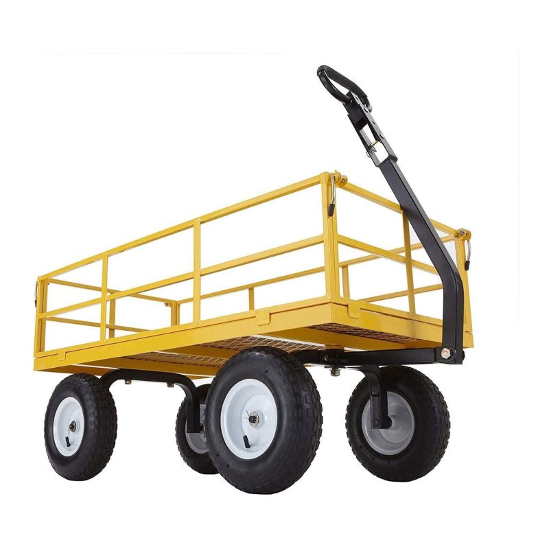 Gorilla Carts 1200 Pound Capacity Steel Utility Cart Wagon with Removable Sides - Image 7