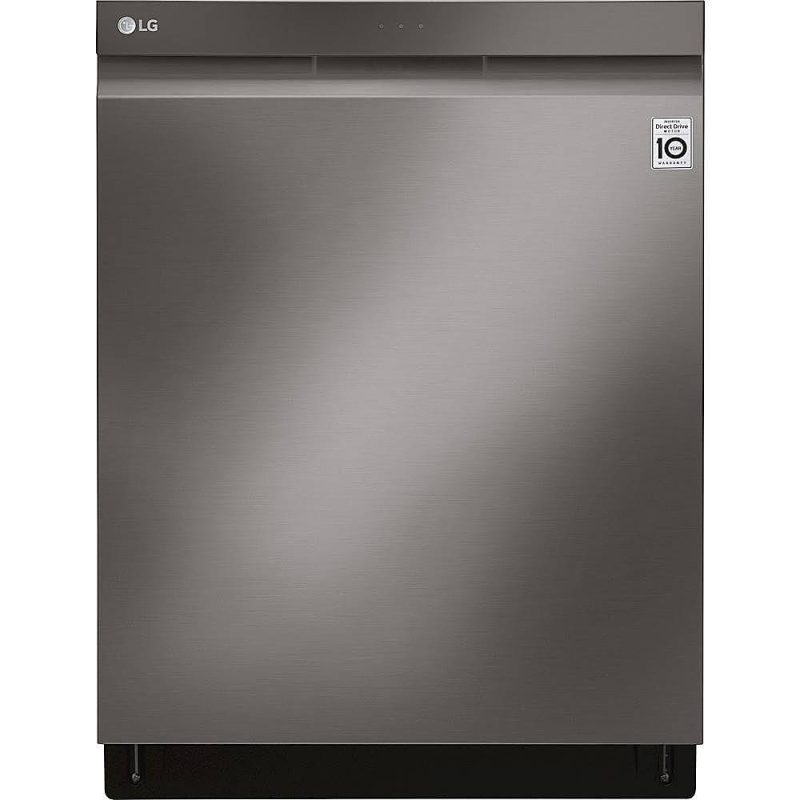 LG - 24" Top Control Built-In Smart WiFi-Enabled Dishwasher with Steam, 3rd Rack and Stainless Steel Tub - Black stainless steel - Image 23