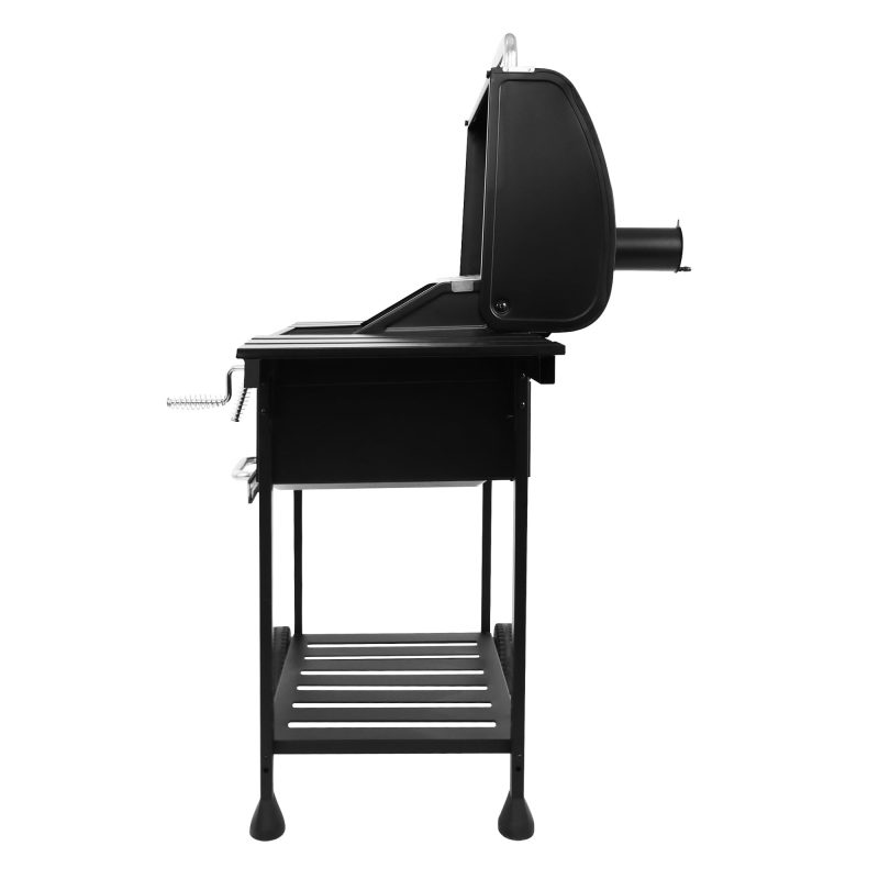 Royal Gourmet CD1824EN 24u201d Charcoal Grill Outdoor Smoker with Side Tables Backyard Griller Party BBQ Picnic Patio Cooking, Black - Image 3