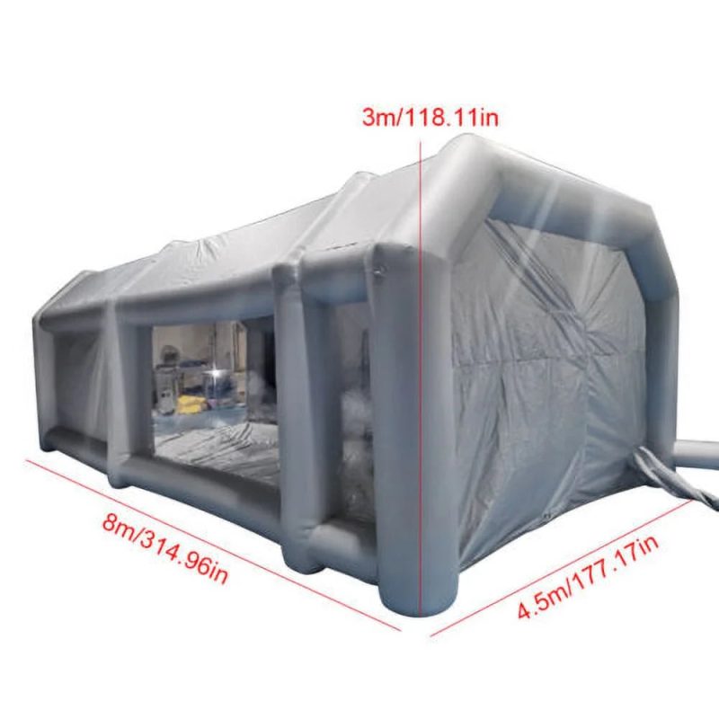 Inflatable Paint Spray Booth Car Painting Work Tent Filter System 26*15*10Ft - Image 2