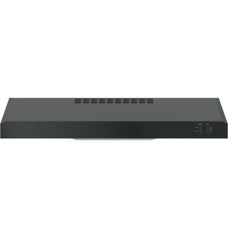 GE - 30" Convertible Range Hood - Black on black - Image 7