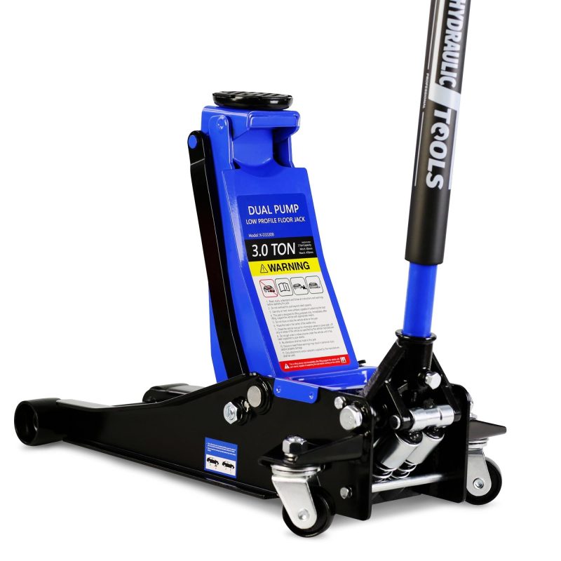 Seizeen Floor Jack 3 Ton, Low Profile Jack Quick Lift Pump 3.3"-18.5", Hydraulic Trolley Jack with 45" Extended Handle and Rubber Saddle, Heavy-Duty Steel Car Jack Lift, 6600LBS - Image 10