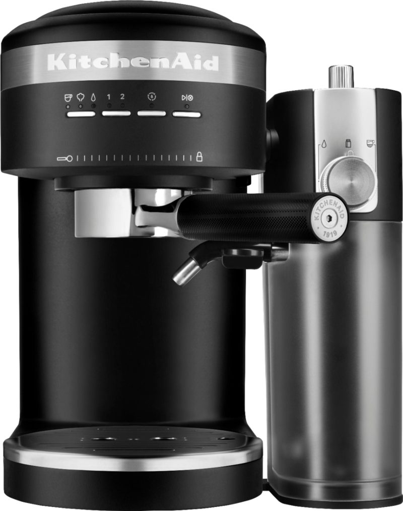 KitchenAid KES6404BM - Semi-Automatic Espresso Machine and Automatic Milk Frother Attachment - Matte Black - Image 6