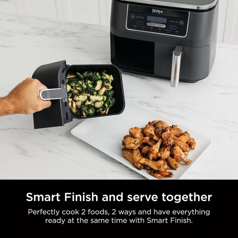 Ninja Foodi 8 qt. Original Dualzone， 2-Basket Air Fryer with 6 Functions - Image 8