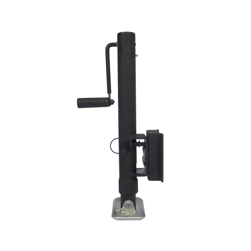 Trailer Valet Blackout Series 2K Side Wind Swivel Mount Jack: 15" Travel, 3" Channel for 2" Ball - Internal Sleeve, Signature Wrinkle Black Powder Coating (700-Hour Corrosion Resistance) - Image 6