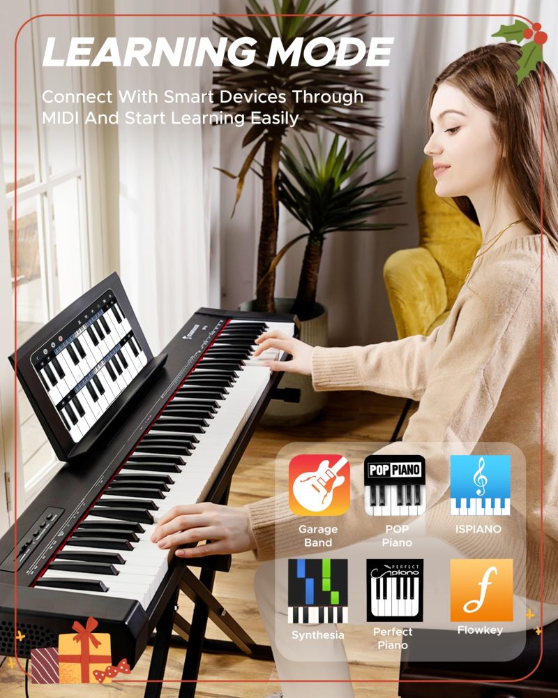 Starfavor Beginner Electric Keyboard Weighted - Image 5