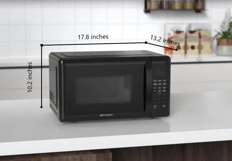 Compact Countertop Microwave Oven with Touch Control, LED Display, 700W, 10 Power Levels, 6 Auto Menus, Glass Turntable and Child Safe Lock, 0.7 Cu., Ft. Black - Image 5