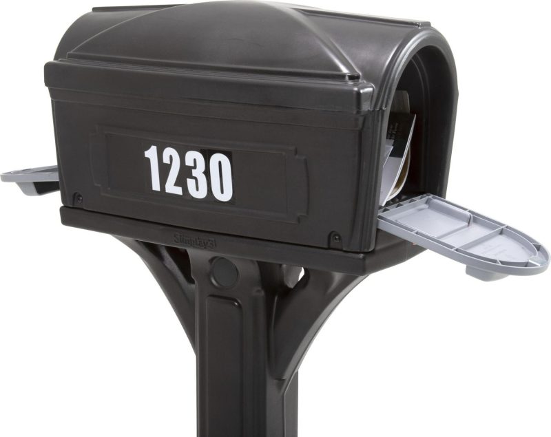 Simplay3 Dig Free Easy Up Classic Black Plastic Mailbox - Image 5