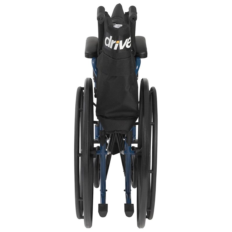 Drive Medical Blue Streak Lightweight Folding Wheelchair with 20 Inch Wide Seat - Image 5