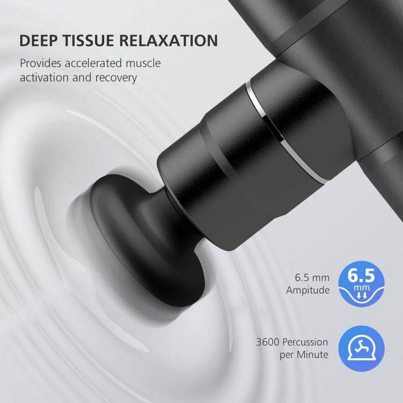 Comfier Mini Massage Gun Deep Tissue Muscle Massager for Back Neck Body Muscle Relief, USB Charging, Quiet&Portable, Gift - Image 3