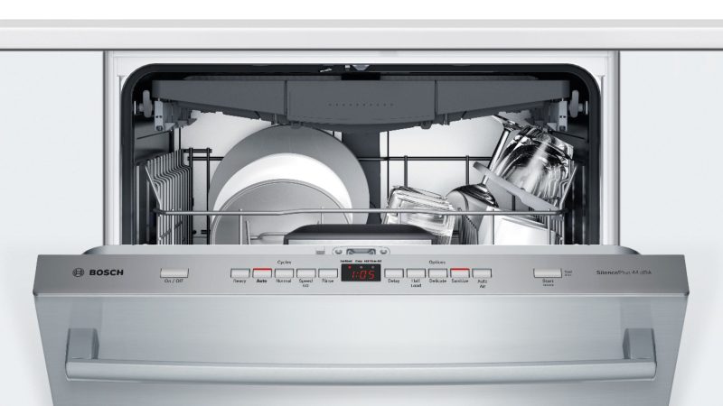 Bosch - 500 Series 24" Top Control Built-In Dishwasher with AutoAir, Stainless Steel Tub, 3rd Rack, 44 dBa - Stainless steel - Image 2