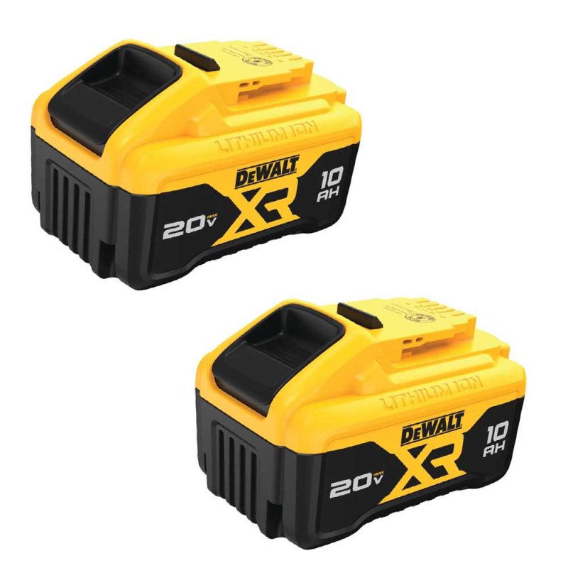 DEWALT 20V MAX* XR 10Ah Lithium Ion Battery 2pk DCB210-2 from DEWALT