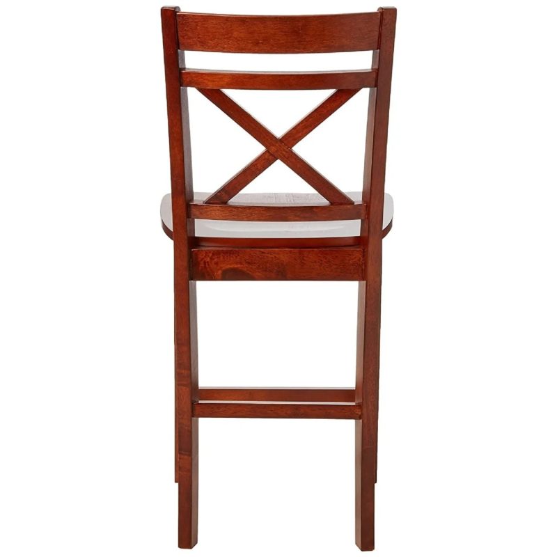 Acme Tartys Counter Height Chair (Set-2) in Cherry Finish - Image 3