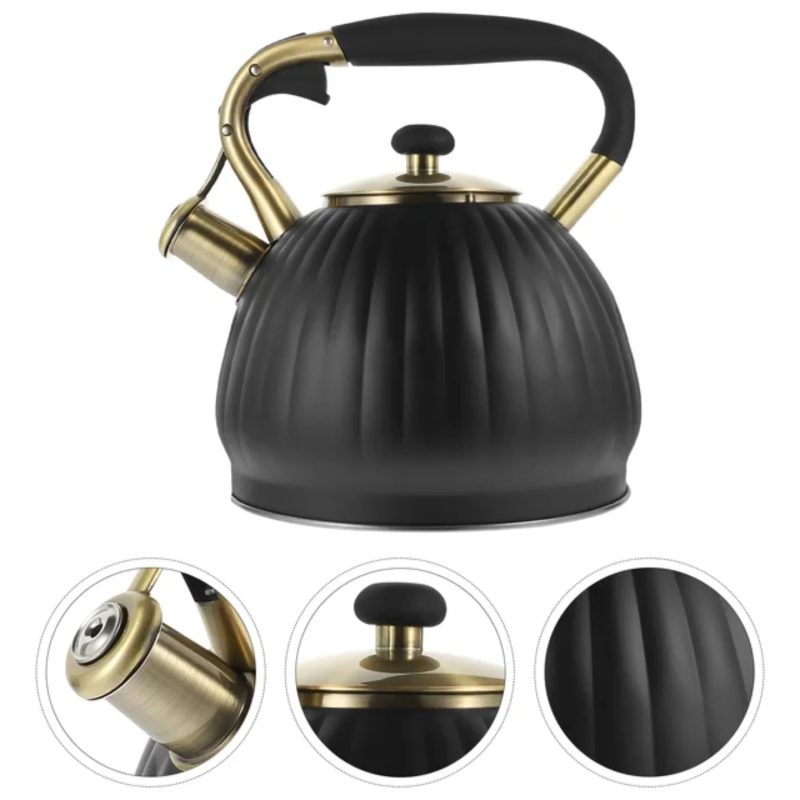 Elegant and Modern Quality Stainless Steel Teakettle for Discerning Tea Connoisseurs - Durable Japanese Soda Kettle with a Sleek Touch of Nostalgia - Classic and Reliable Choice for Lover - Image 2