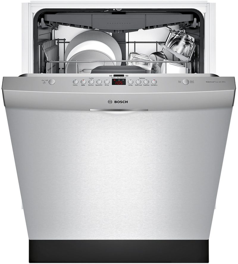 Bosch - 300 Series 24" Scoop Handle Dishwasher with Stainless Steel Tub - Stainless steel - Image 6