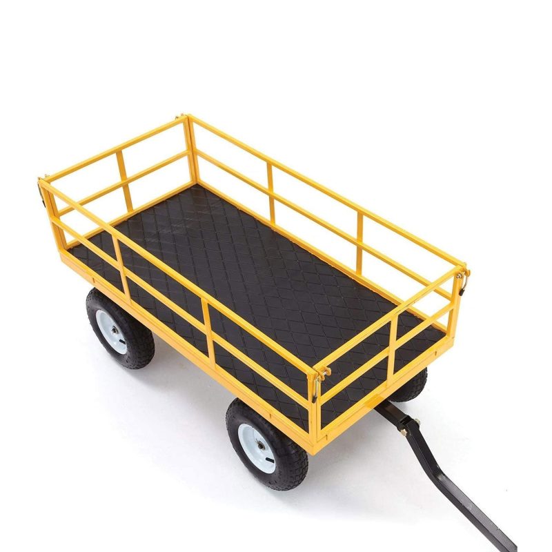 Gorilla Carts 1200 Pound Capacity Steel Utility Cart Wagon with Removable Sides - Image 8