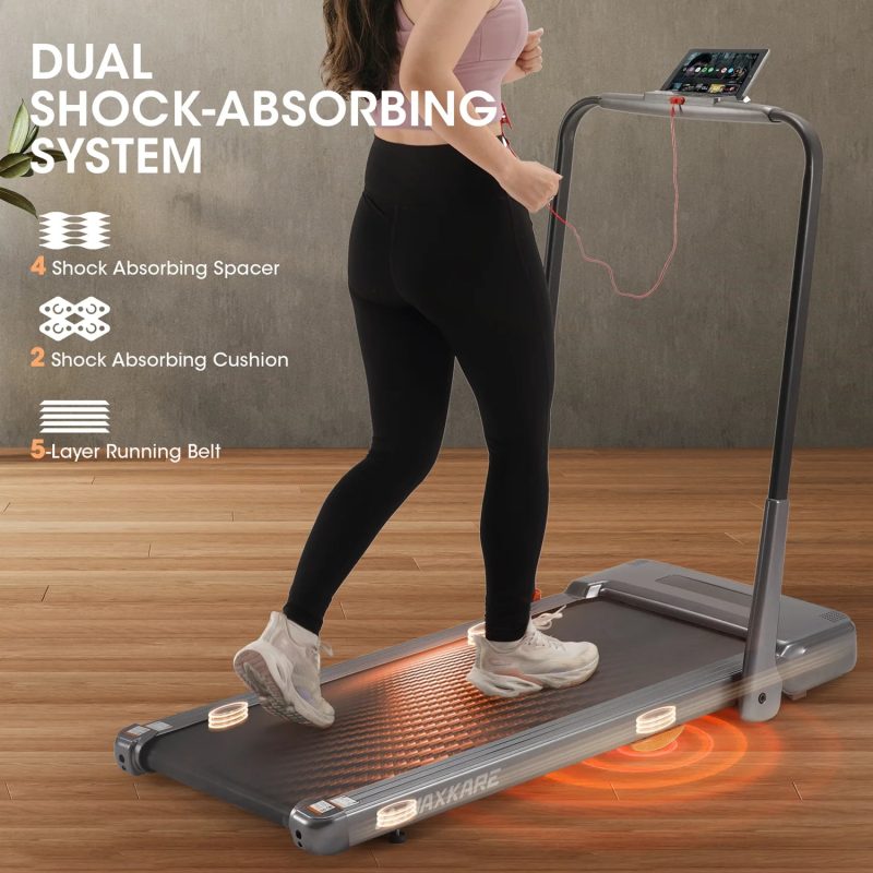 MaxKare 2 in 1 Folding Under Desk Treadmill Max 7.5MPH 2.5HP with Remote Control, Walking Pad for Home/Office Use, 265lbs Weight Capacity - Image 5