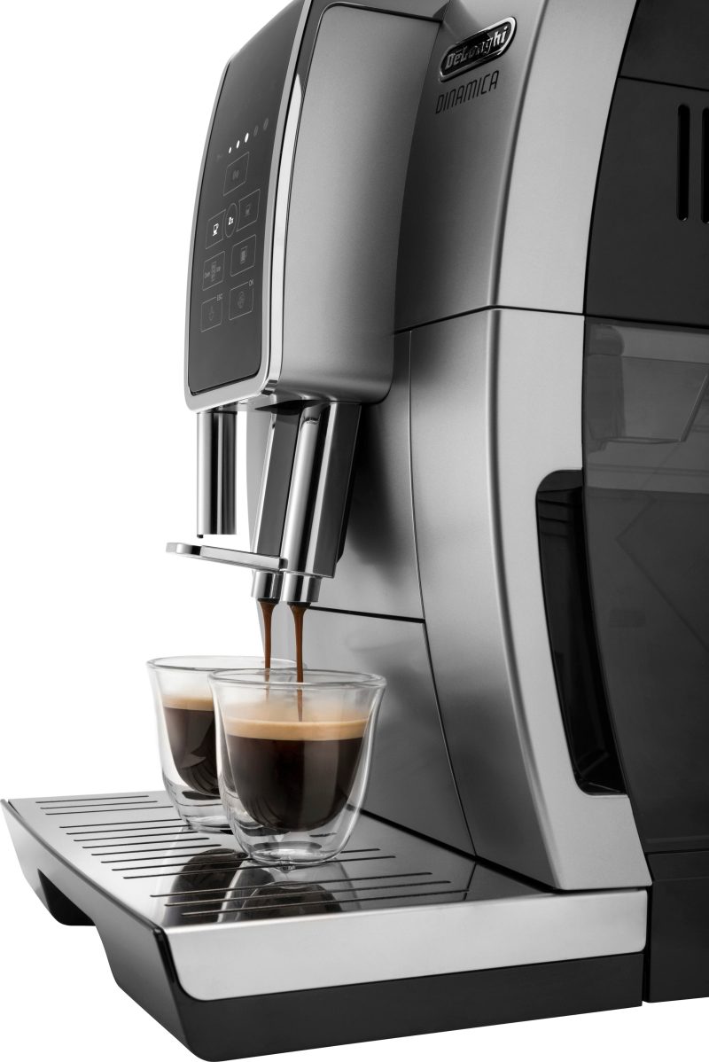 De'Longhi - Dinamica TrueBrew Over Ice Fully Automatic Coffee and Espresso Machine- Chrome and Black - Image 4