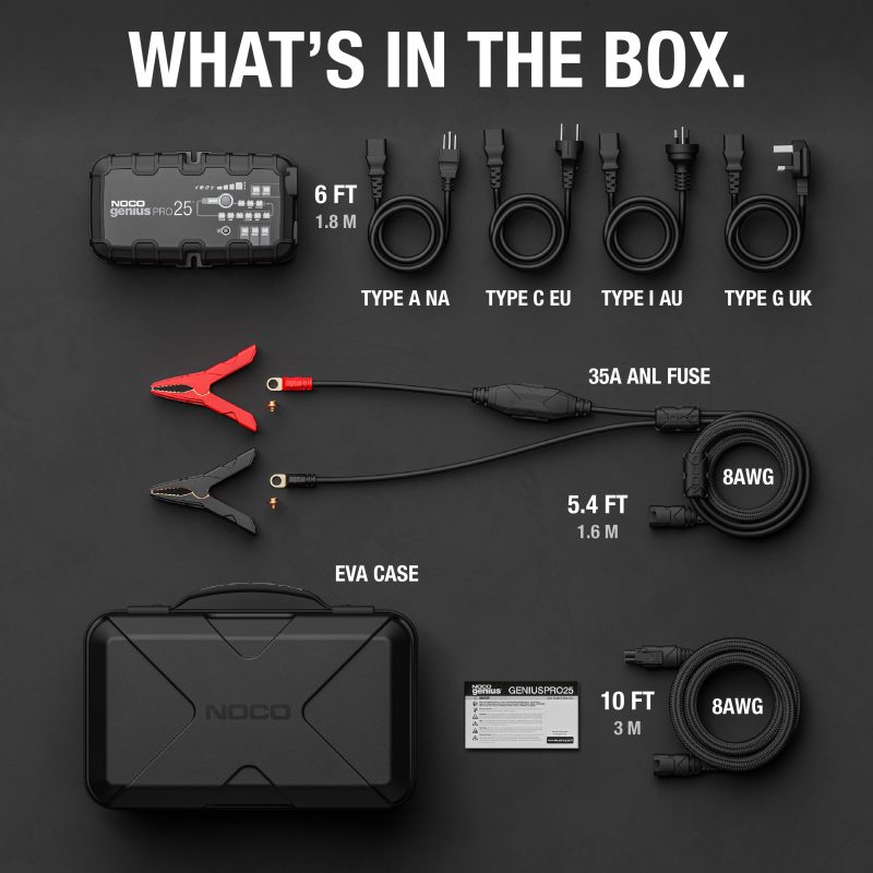 NOCO GENIUSPRO25 25A 6V/12V/24V Professional Smart Battery Charger and Maintainer - Image 8