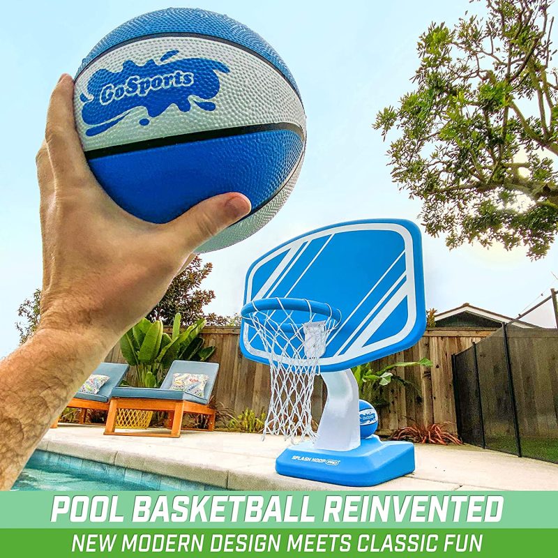 GoSports Splash Hoop Swimming Pool Basketball Game�� Includes Poolside Water Basketball Hoop�� 2 Balls and Pump - Image 7