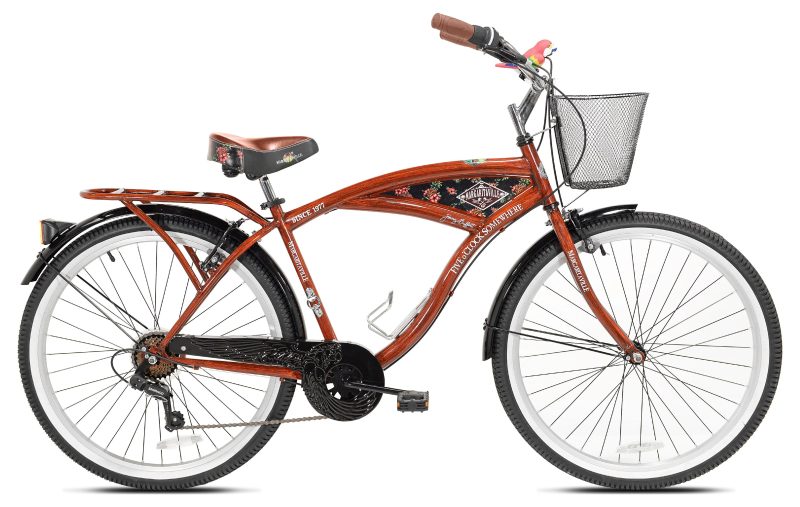 Kent 26" Margaritaville Men's Cruiser Bike, Wood Grain Color - Image 2