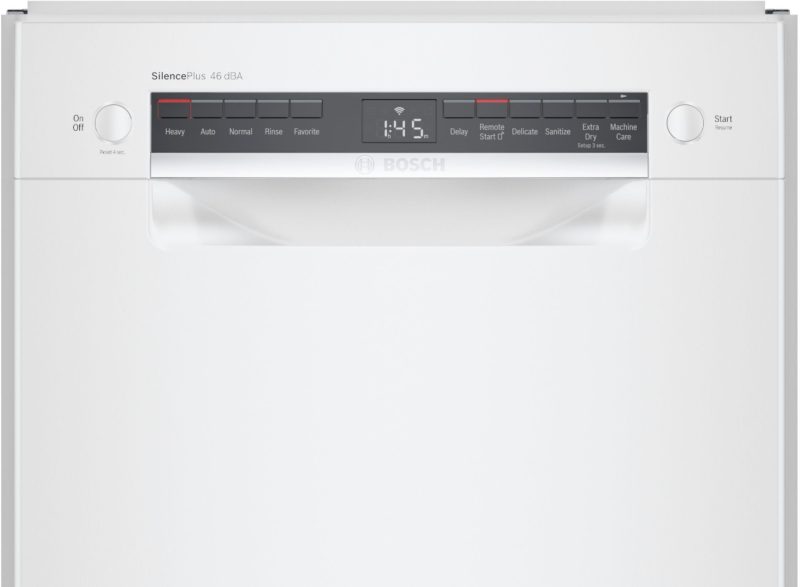 Bosch - 300 Series 18" Front Control Smart Built-In Dishwasher with 3rd Rack and 46 dBA - White - Image 18