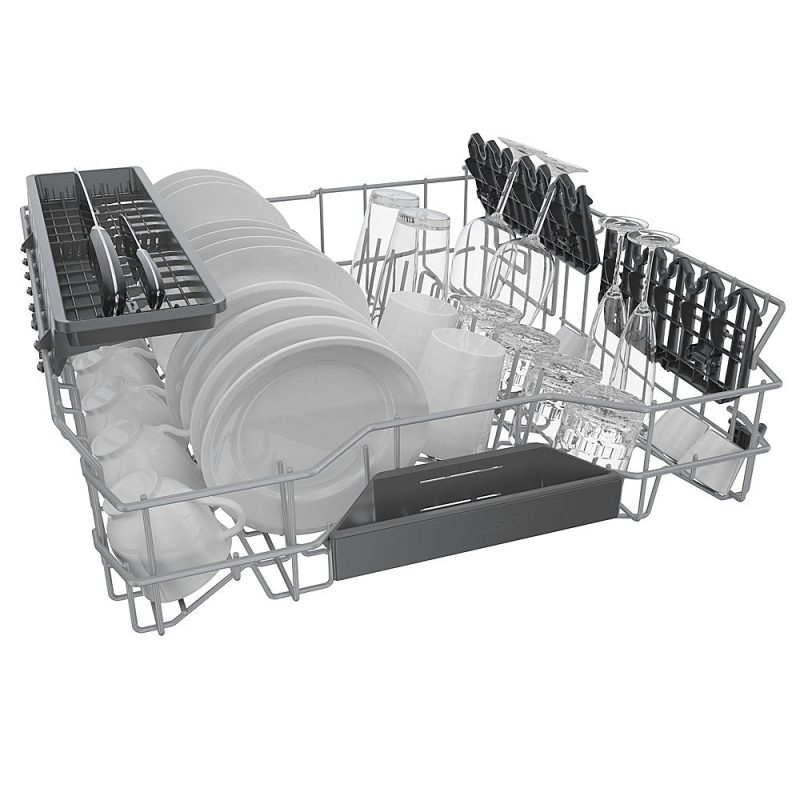 Bosch - 300 Series 24" Front Control Smart Built-In Dishwasher with 3rd Rack and 46 dBA - Silver - Image 15