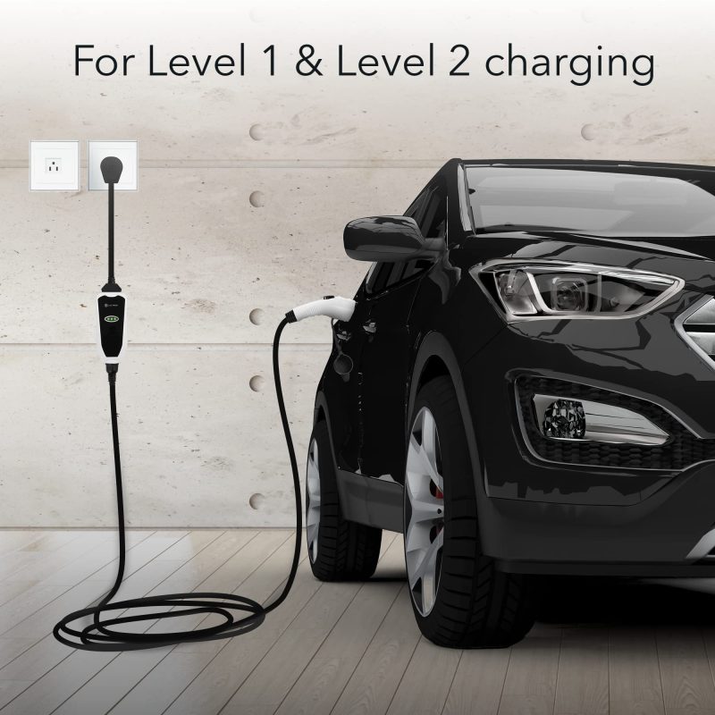 Lectron Level 1 / Level 2 Portable J1772 EV Charger (12 Amp / 32 Amp) with Dual Charging Plugs (NEMA 5-15 & 14-50) - Compatible with All J1772 EVs (White) - Image 7