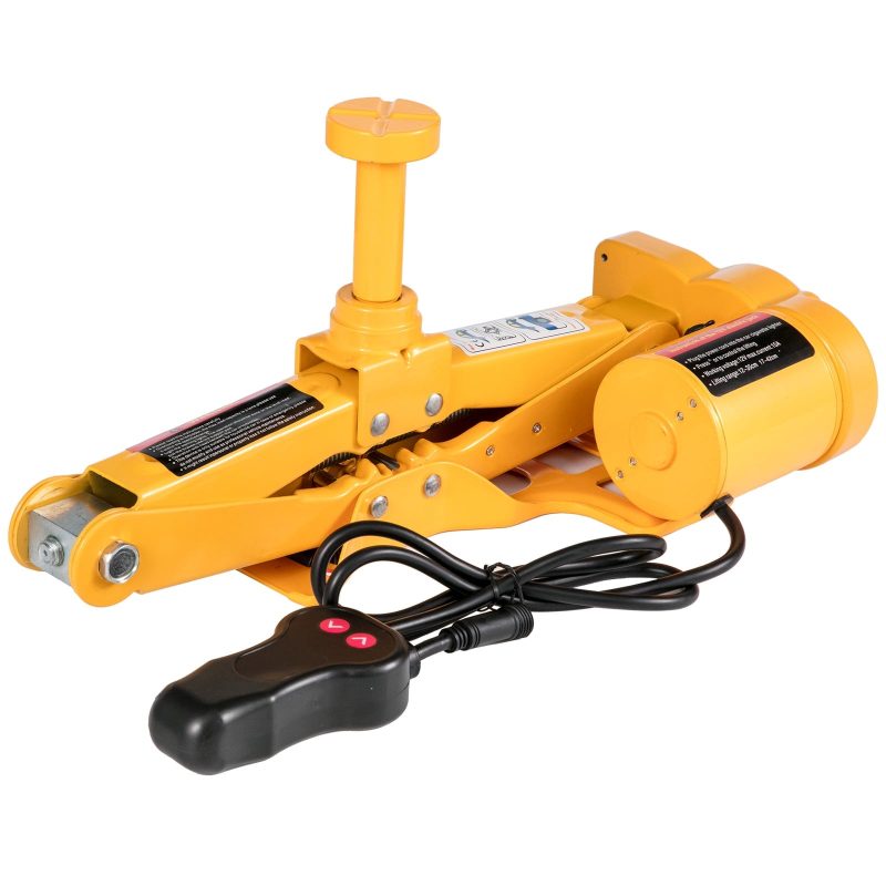 BENTISM 3 Ton Electric Scissor Car Jack Floor Jack Lift w/Impact Wrench & Inflator Pump - Image 9