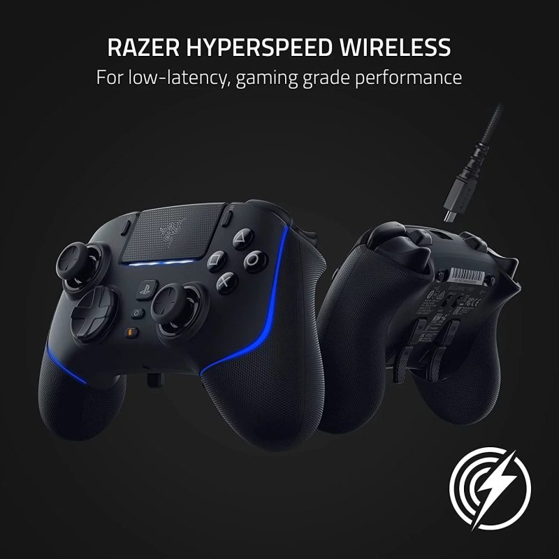 Razer Wolverine V2 Pro Wireless Controller Black HyperSpeed, Mecha-Tactile, RGB Lights for PS5 & PC With 6ft Type C Cable and Headset BOLT AXTION Bundle Like New - Image 4