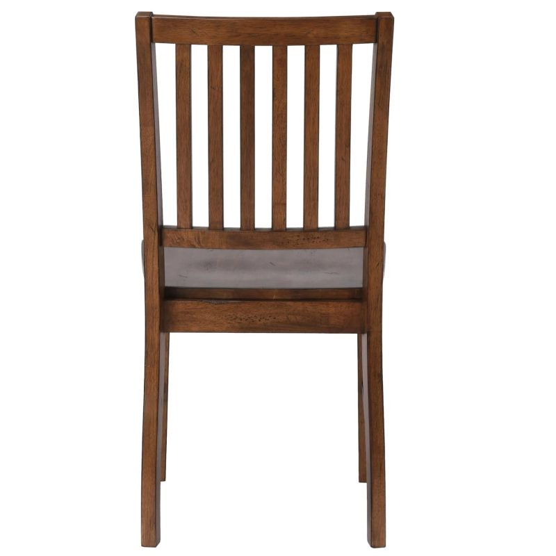 HomeStock Slat Back Dining Chair , Set Of 2 , Amish Brown - Image 4