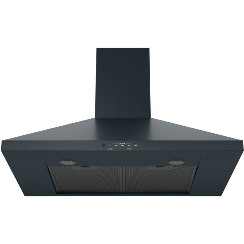 GE - 30" Convertible Range Hood - Black slate