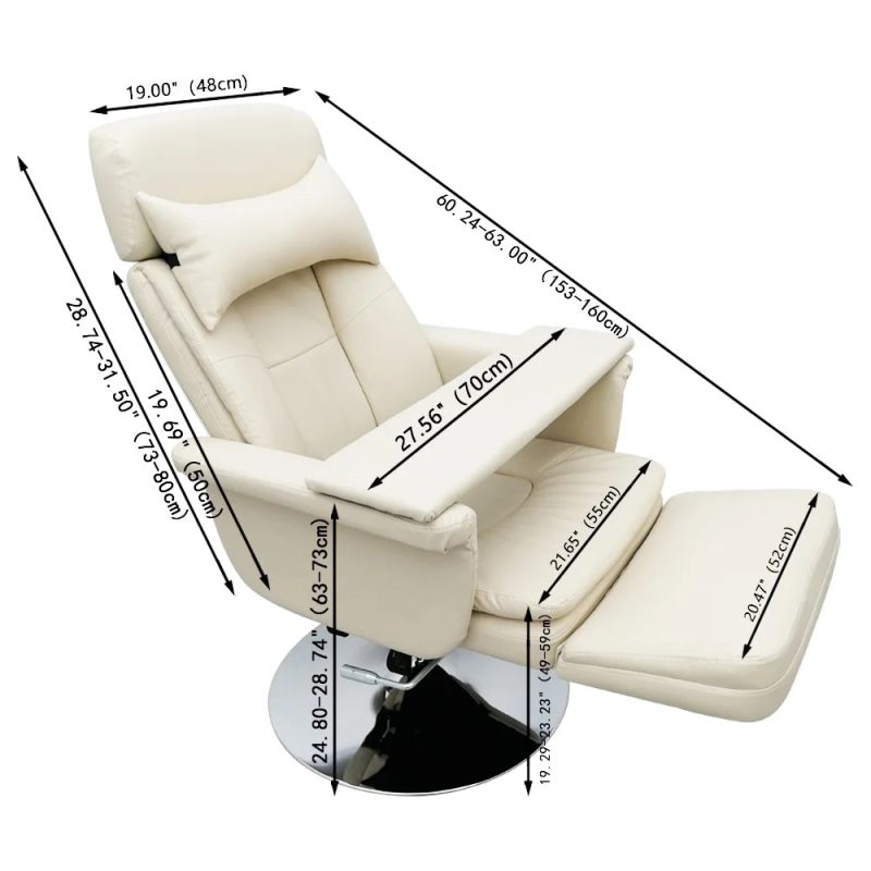 INTBUYING Facial Beauty SPA Salon Chair for Beauty Home Office Pneumatic Load 440LB 360Degree Rotation White - Image 2