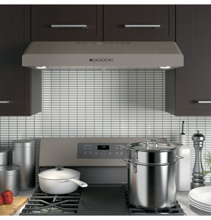 GE - 30" Convertible Range Hood - Slate - Image 8