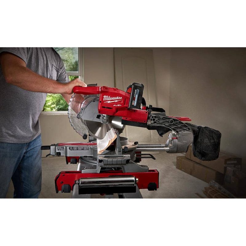 M18 FUEL 18V 10 in. Lithium-Ion Brushless Cordless Dual Bevel Sliding Compound Miter Saw Kit with One 8.0 Ah Battery 2734-21 - Image 10