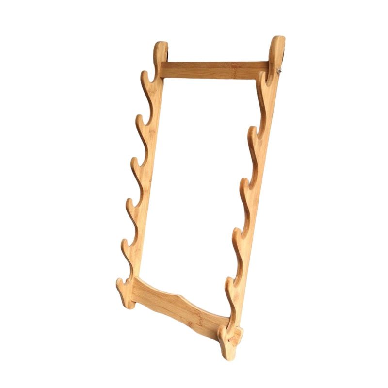 Solid Wood Wall Display Rack, Wall Mounted Bracket Hanger, Wooden Frame Rack, Horizontal Support for Room Dojo Tier - Image 5