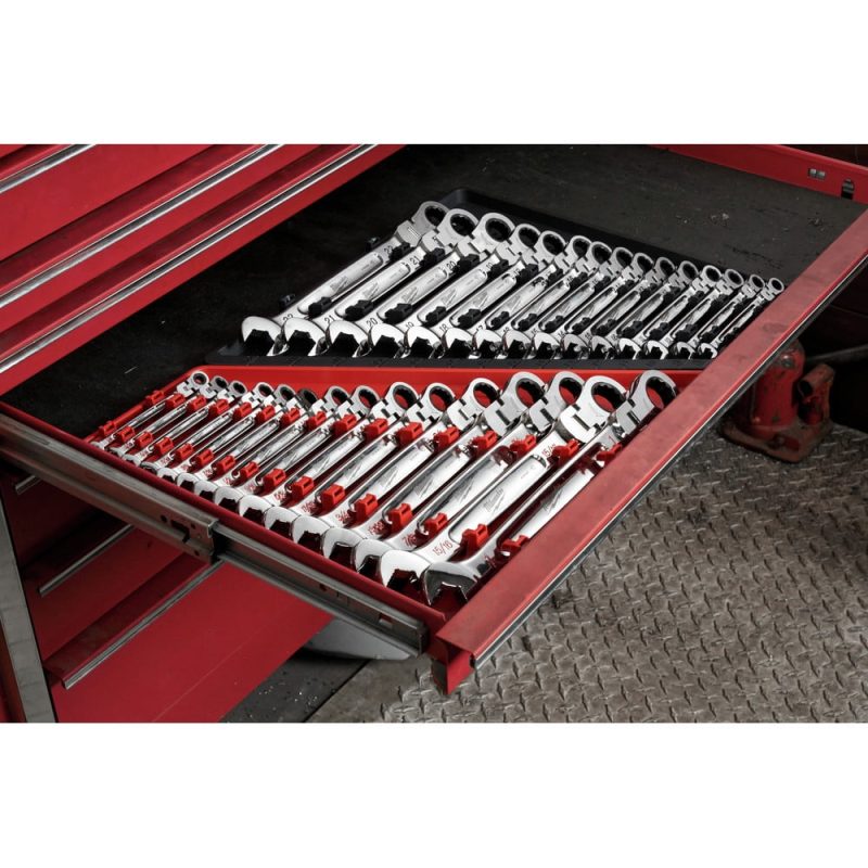 Milwaukee 48-22-9413 15-Piece SAE Flex Head Ratcheting Combination Wrench Set - Image 6