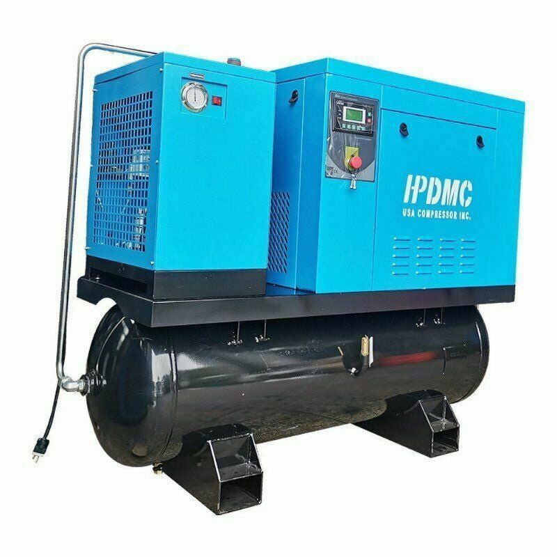 460v 3-Phase 10HP Rotary Screw Air Compressor With 80 Gal. ASME Tank + Refrigerated Air Dryer - Image 4