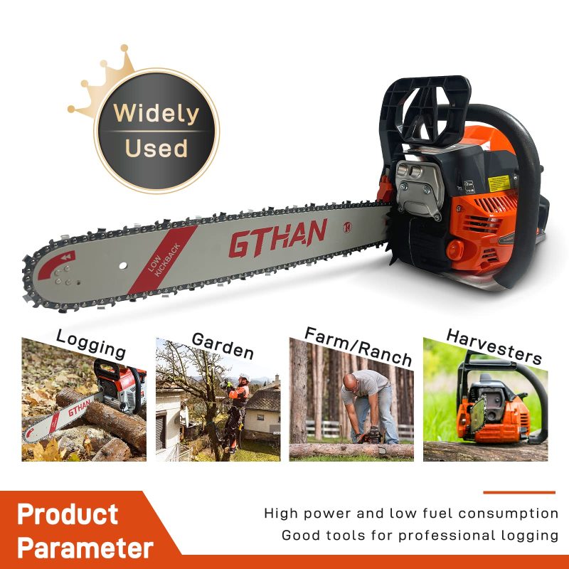 Gas Chainsaw 60cc 2-Cycle Gasoline Powered Chainsaws 20-Inch Professional Power Chain Saws For Forest Cutting Trees, Wood, Garden and Farm Use - Image 4